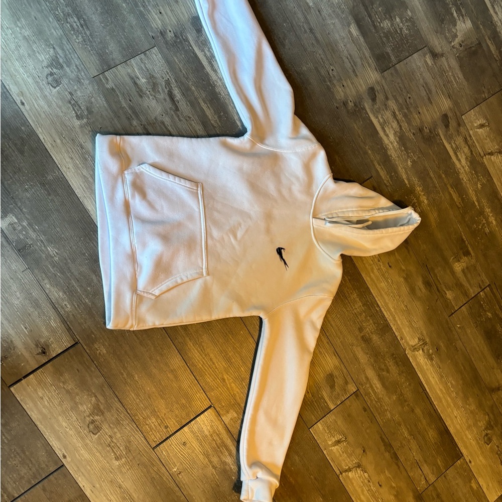 Nike White Hoodie with Black Logo